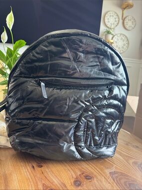 Michael Kors Black Quilted Puffer Backpack